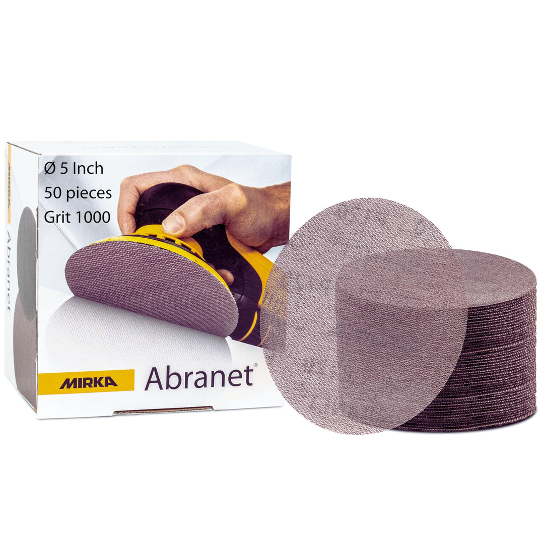Abranet Net Disc / 5 inch/Grit 1000 / Sandpaper sanding discs Hook and Loop / 50 pcs / 9A-232-1000