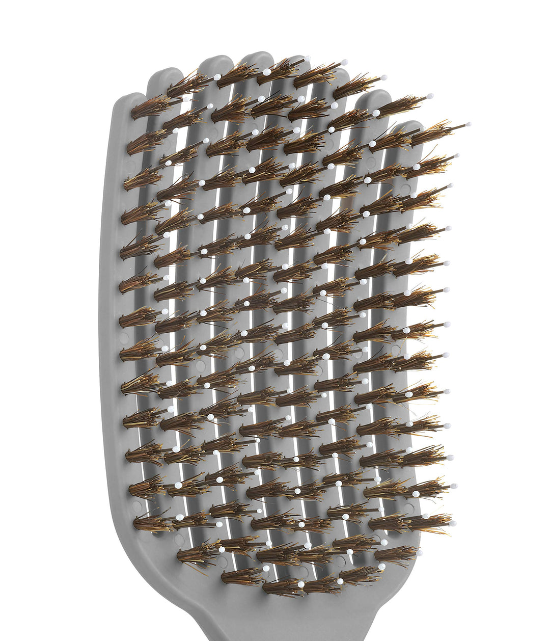 (All New) KareCo Tangle Buster Flexible Paddle Brush, Detangler & Styler for All Hair Types | Dual Nylon and Boar Bristles (9 Fingers)