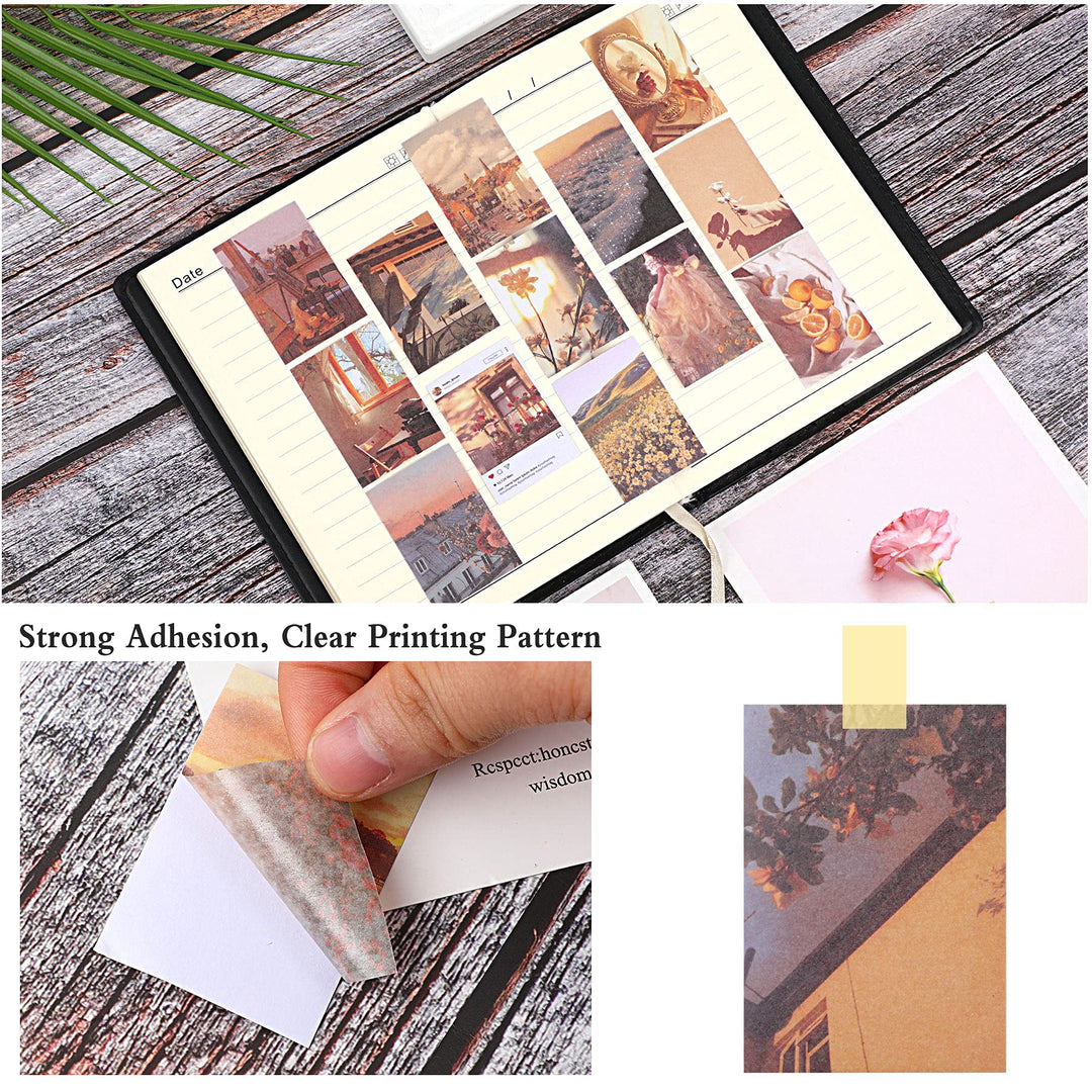 150 Pieces Washi Stickers Set for Journaling Scrapbook Paper Adhesive Decorative Stickers Aesthetic for Scrapbooking Diary Planner Notebook Card DIY Arts Crafts (Gentle Style)