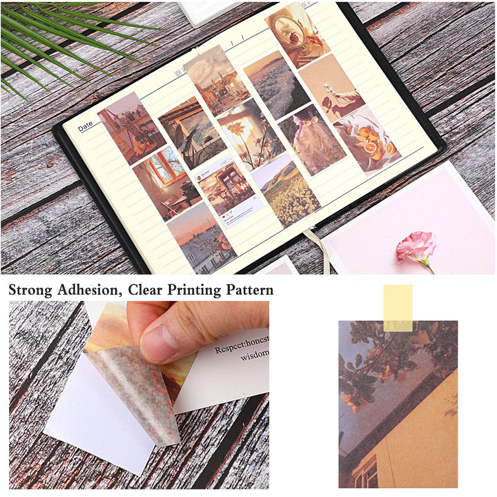 150 Pieces Washi Stickers Set for Journaling Scrapbook Paper Adhesive Decorative Stickers Aesthetic for Scrapbooking Diary Planner Notebook Card DIY Arts Crafts (Gentle Style)