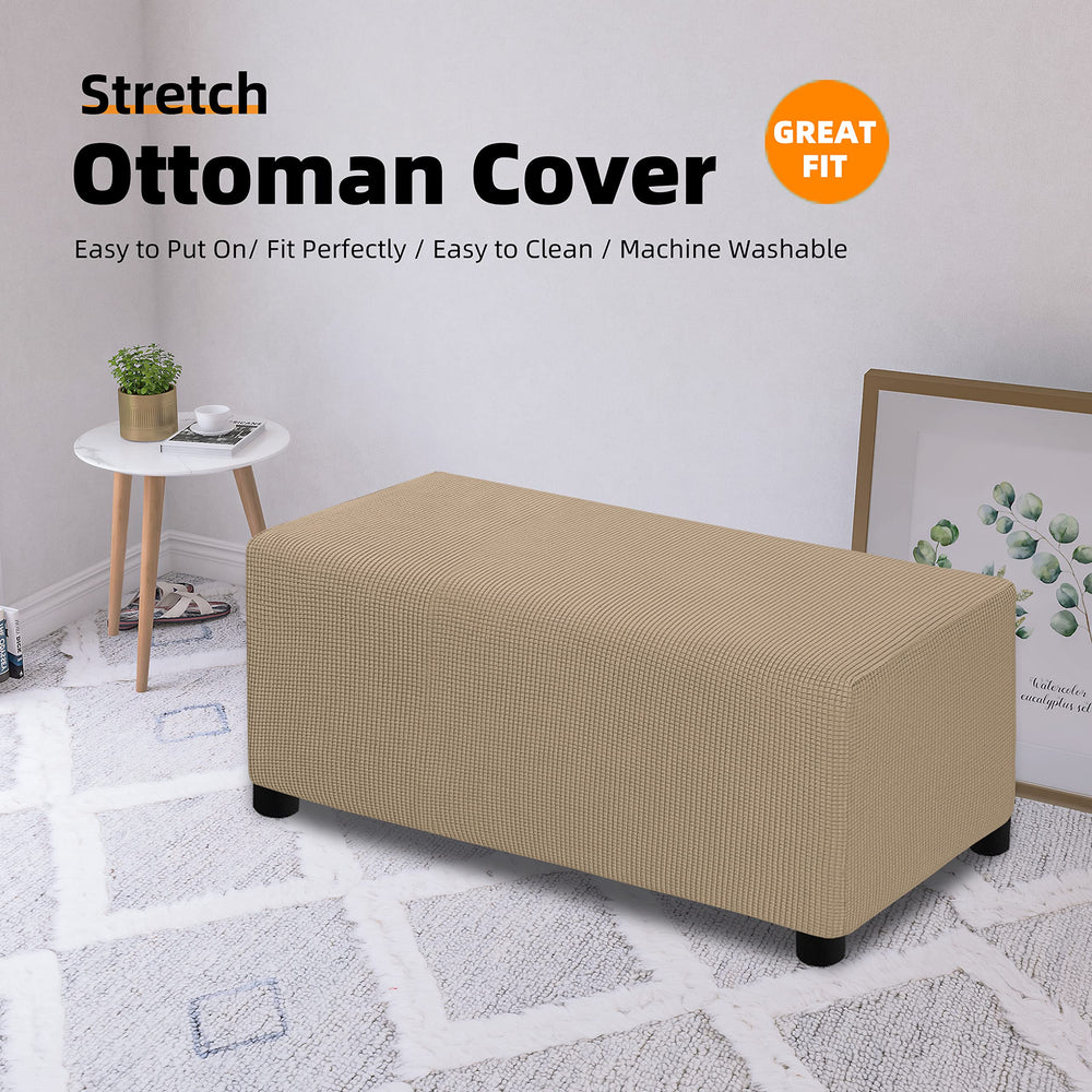 DANABEST Ottoman Covers Slipcover Rectangle Stool Furni