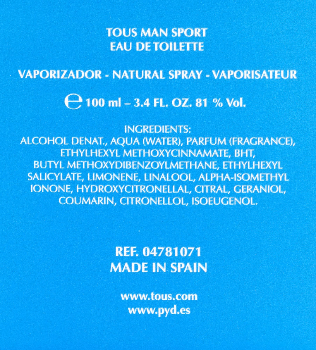 Sport Man Eau de Toilette, 100ml