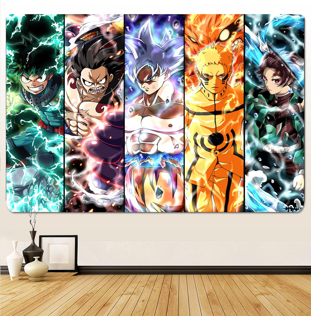 Anime Tapestry For Room Aesthetic Anime Wall Art Naruto Tapestry Demon Slayer Tapestry Wall Hanging Decor Boys Room Decor For Bedroom Living Room 60x40 Inches
