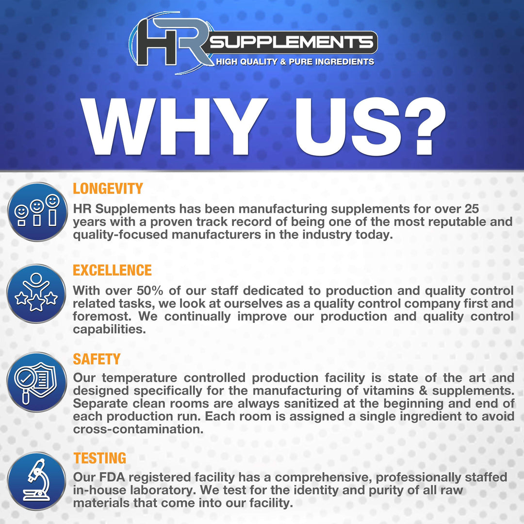 HR Supplements L-Arginine Alpha Ketoglutarate (AAKG) Powder, 500 Grams (1.1 Lbs), Unflavored, Lab-Tested, Scoop Included