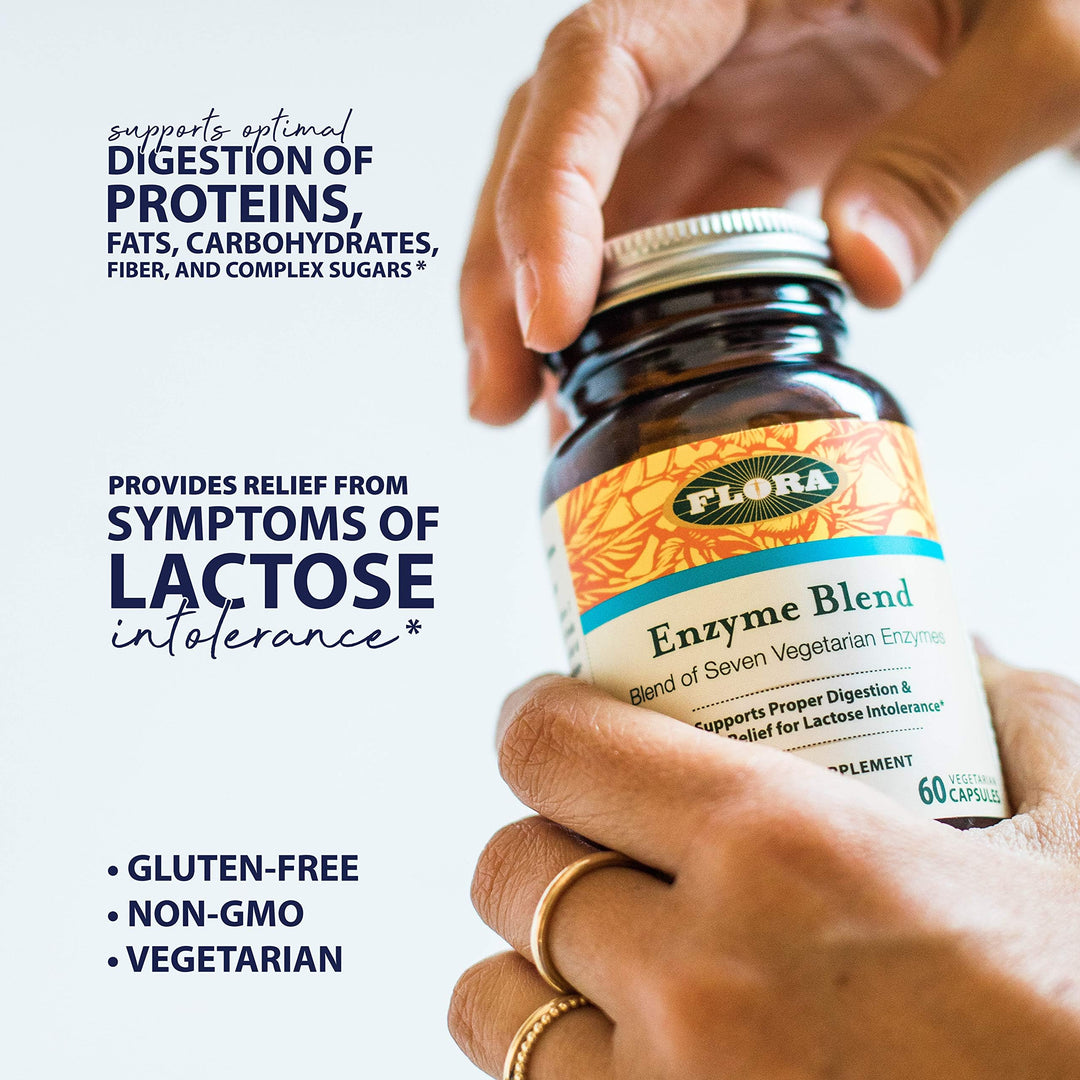 Flora - Enzyme Blend of Seven Vegetarian Enzymes, Suppo