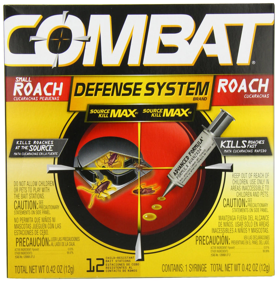 Max Defense System Brand, Small Roach Killing Bait and Gel, 12 Count