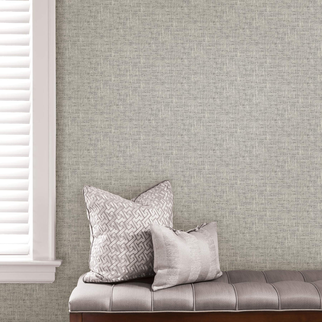 NU2873 Poplin Texture Peel &amp; Stick Wallpaper, Grey