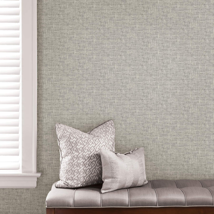 NU2873 Poplin Texture Peel &amp; Stick Wallpaper, Grey