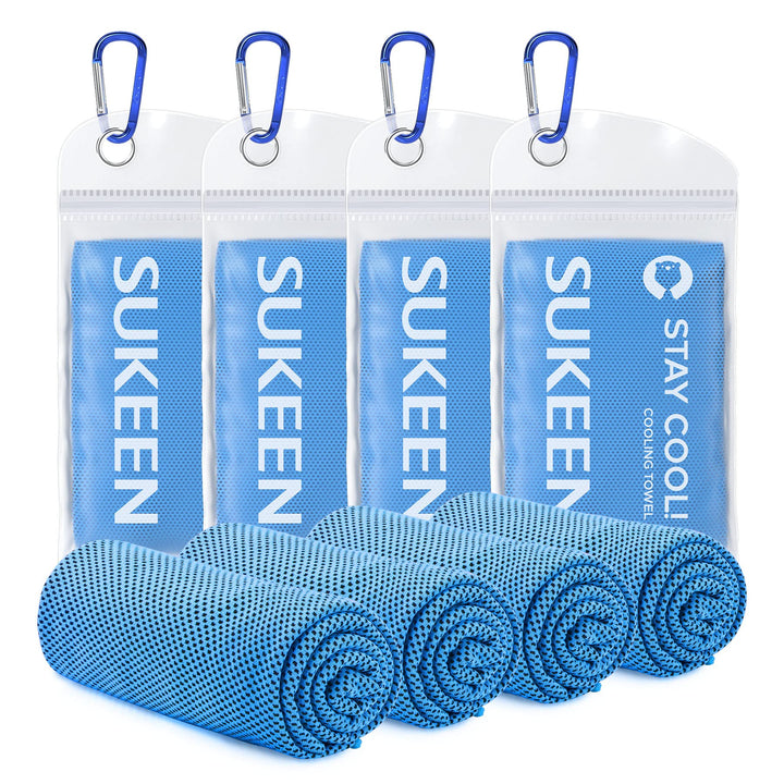 [4 Pack Cooling Towel (40x12),Ice Towel,Soft Breathable Chilly Towel,Microfiber Towel for Yoga,Sport,Running,Gym,Workout,Camping,Fitness,Workout &amp; More Activities