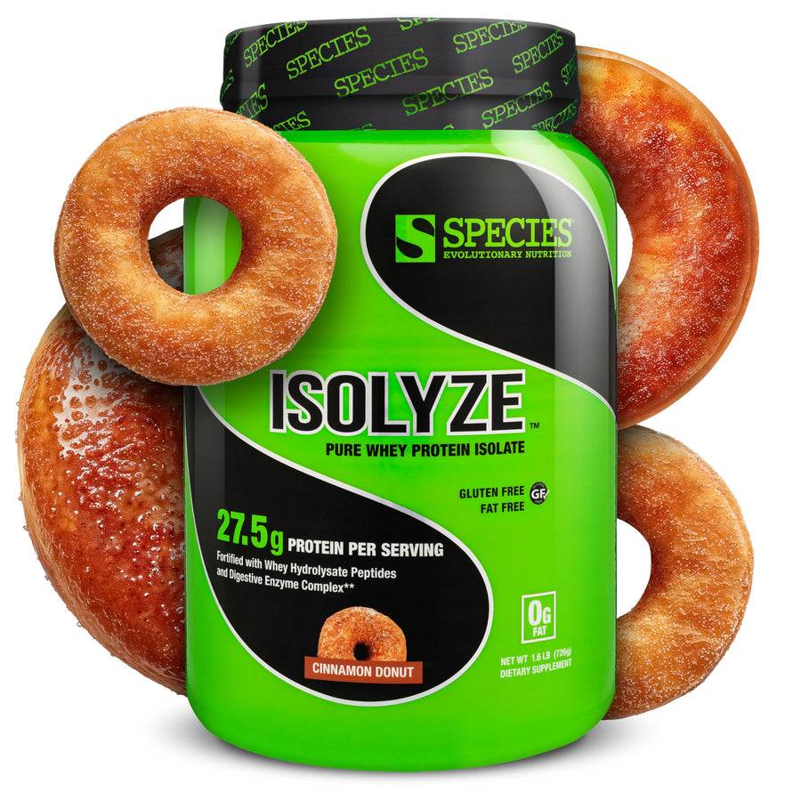 Isolyze Whey Protein Powder, 100% Whey Isolate Protein, Whey Protein for Muscle Building, 27.5g Protein Per Scoop, No Sugar & Low Fat Protein (Cinnamon Donut, 22 Servings)