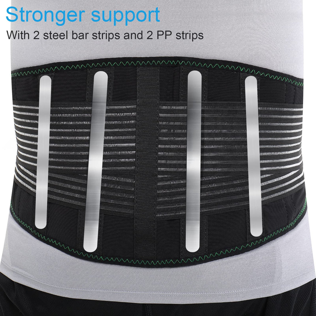 HKJD Back Brace for Lower Back Pain Relief, Breathable 
