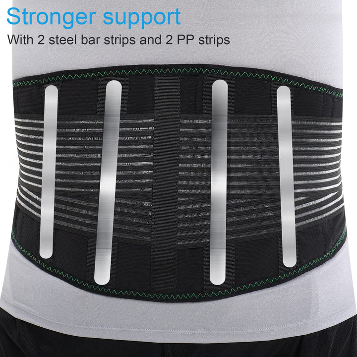 HKJD Back Brace for Lower Back Pain Relief, Breathable 