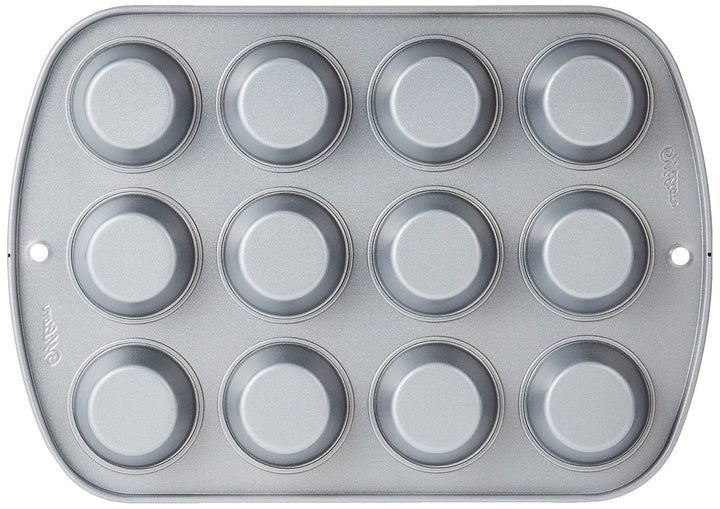 Recipe Right Muffin Pan, Mini 12 Cup, Gray