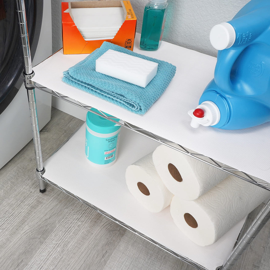 Simple Elegance Shelf Liners, White, 5-Foot Roll (Pack of 6)