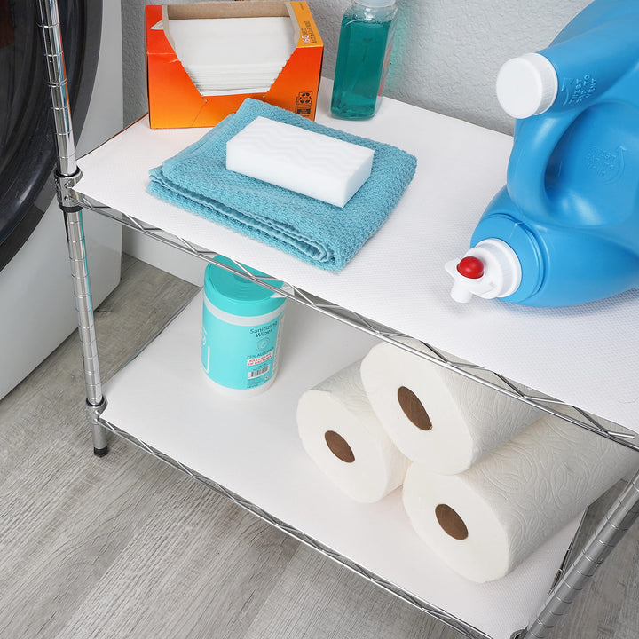 Simple Elegance Shelf Liners, White, 5-Foot Roll (Pack of 6)