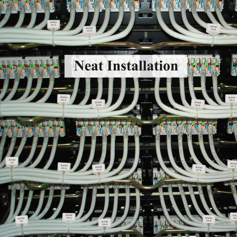 Mr-Label 2-3/4” Nylon Cable Zip Ties Tags Labels Marker – Write on | Self-Locking – with Free Printable Labels - for Wire Marking and Organizing (100, Five Assorted Color)