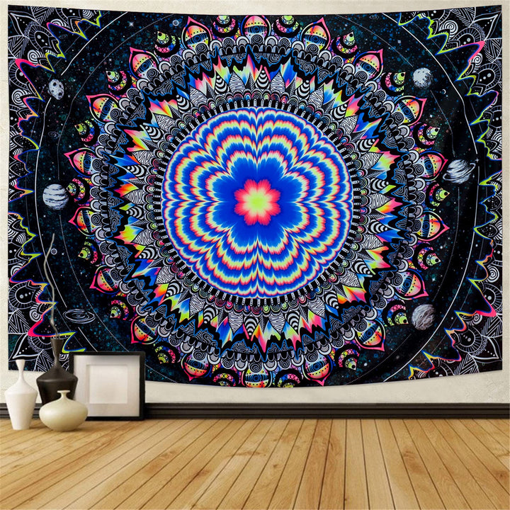 Amonercvita Blacklight Tapestry Trippy Mandala Tapestry