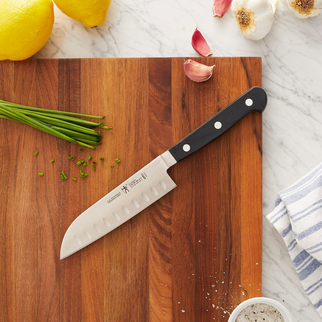 J.A. Henckels International CLASSIC 5 Hollow Edge Santoku Knife