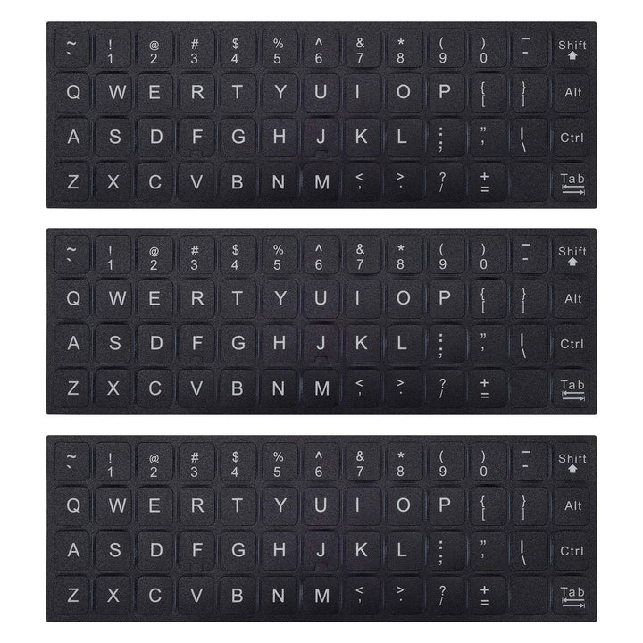 3PCS Universal English Keyboard Letter Stickers, Replac