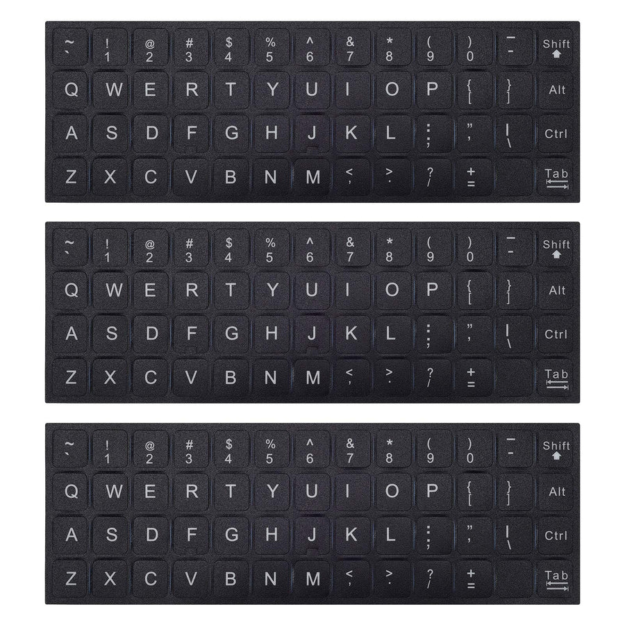 3PCS Universal English Keyboard Letter Stickers, Replac