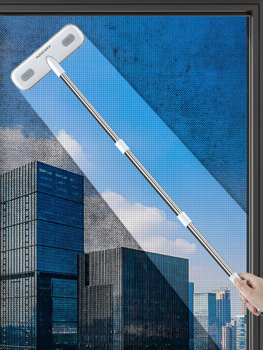 Cleaning Brush for Window Screen, Screen Cleaner Tool, 2 in 1 Mesh Screen Cleaning Brush, Small Brush for Patio, Door, Porch Screens, White &Grey Brush Cleaners for Screen