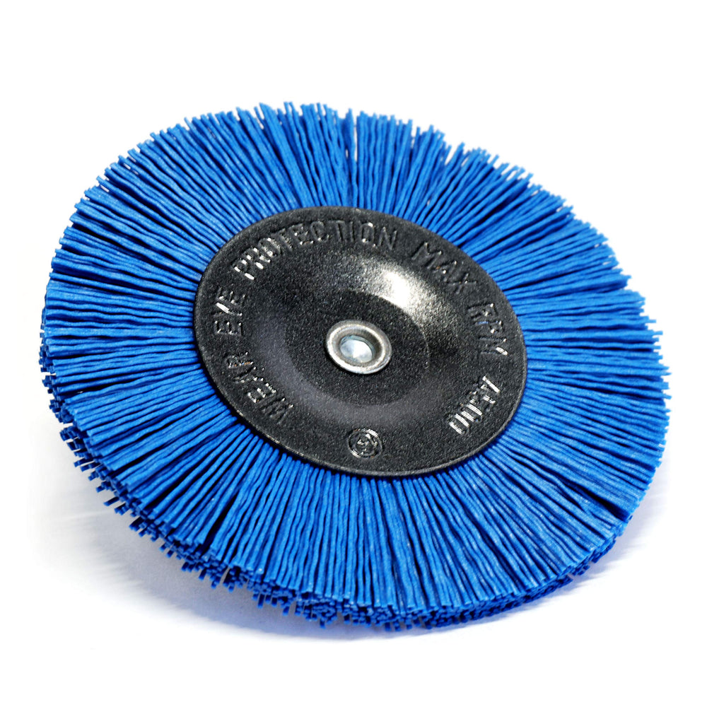 Nylon - Disc Brush, Wire Brush Drill Bit 100 mm/ 4, Hexagonal Shaft 1/4' (6.35 mm) with FINE-Nylon-Wire for Cleaning and polishing Wood and Metal