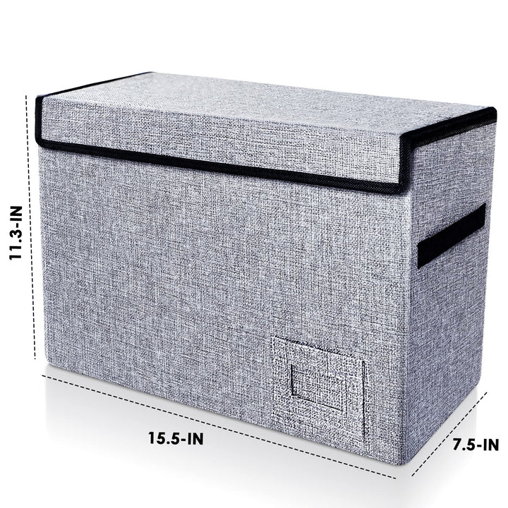 Comic Book Storage, Comic Book Box 15.5 X 7.5 X 11.3, Collapsible Comic Short Box with Lids Holds 150 Comics Heavy Duty Comic Book Bin Container