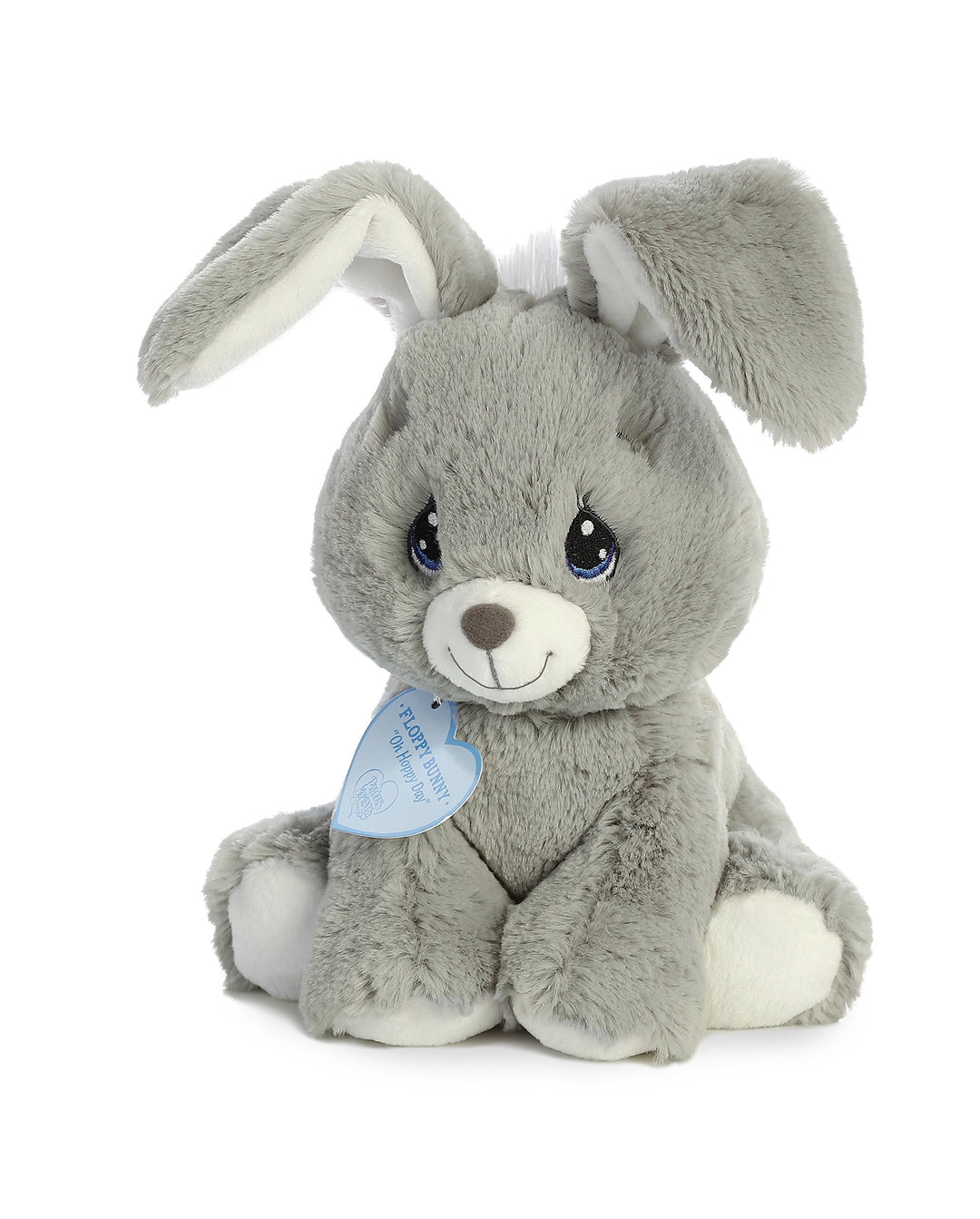 ® Inspirational Precious Moments™ Floppy Bunny Grey Stuffed Animal - Cherished Memories - Enduring Comfort - Gray 8.5 Inches