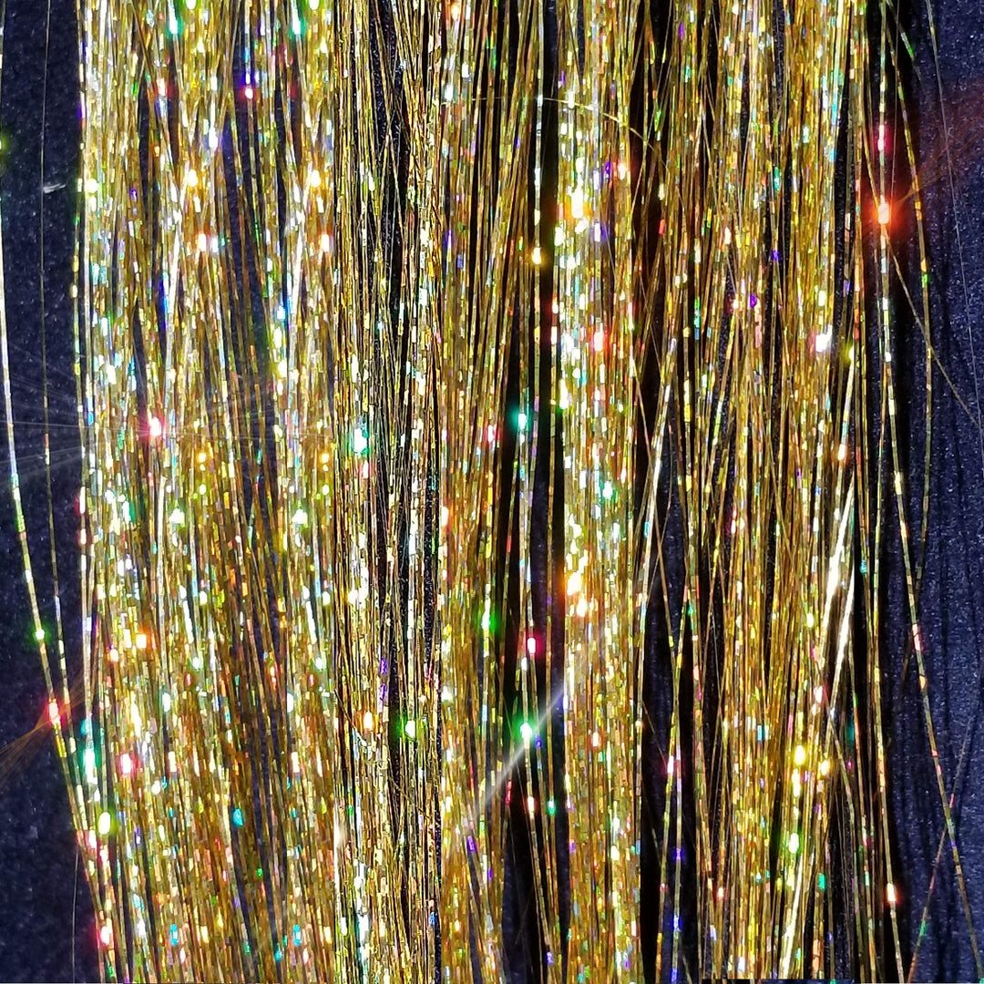 40 Hair Tinsel 100 Strands - Sparkling Gold