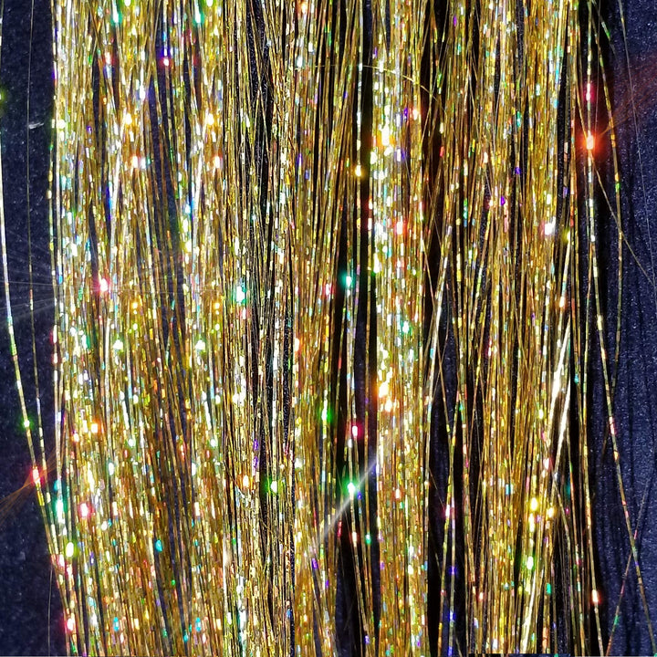 40 Hair Tinsel 100 Strands - Sparkling Gold