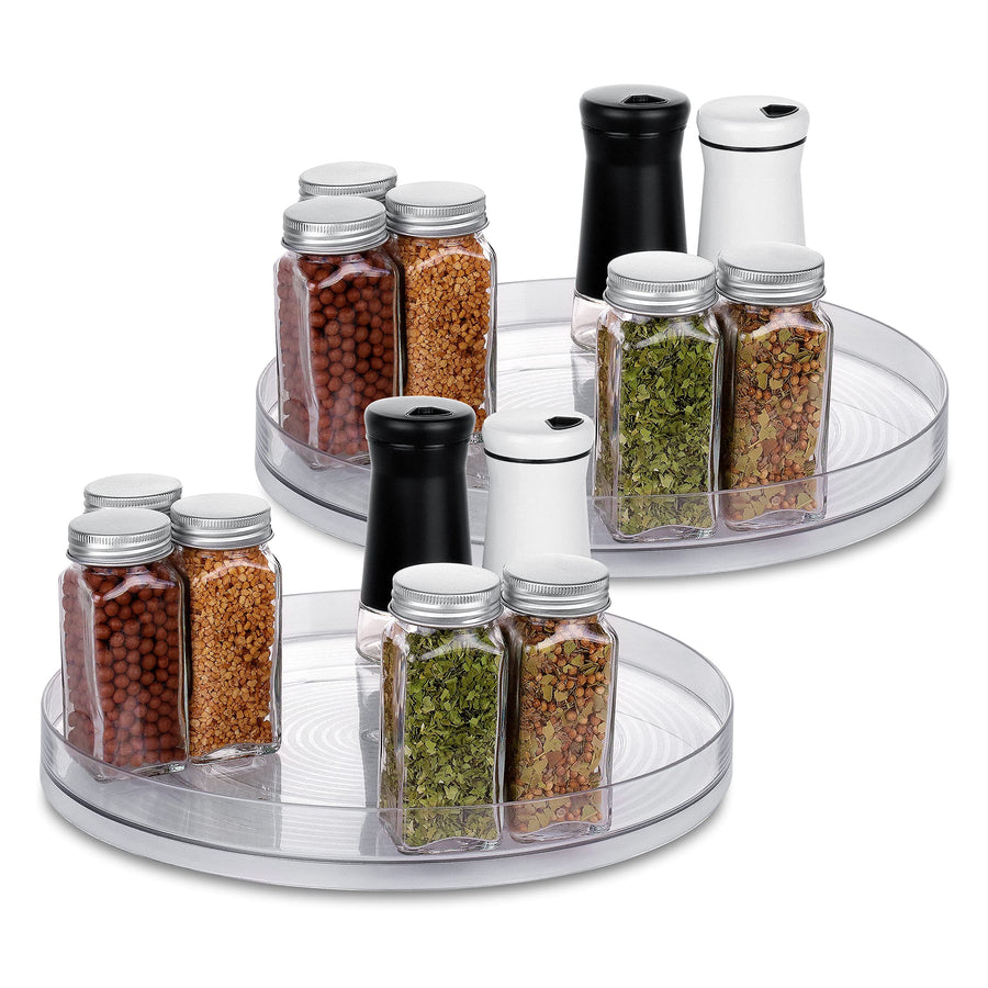 Lazy Susan Turntable Organizer - for Kitchen, Pantry, Cabinet, Dining Table, Refrigerator, Countertop - Clear Spinning Lay Susan- 9 Inches - (1)