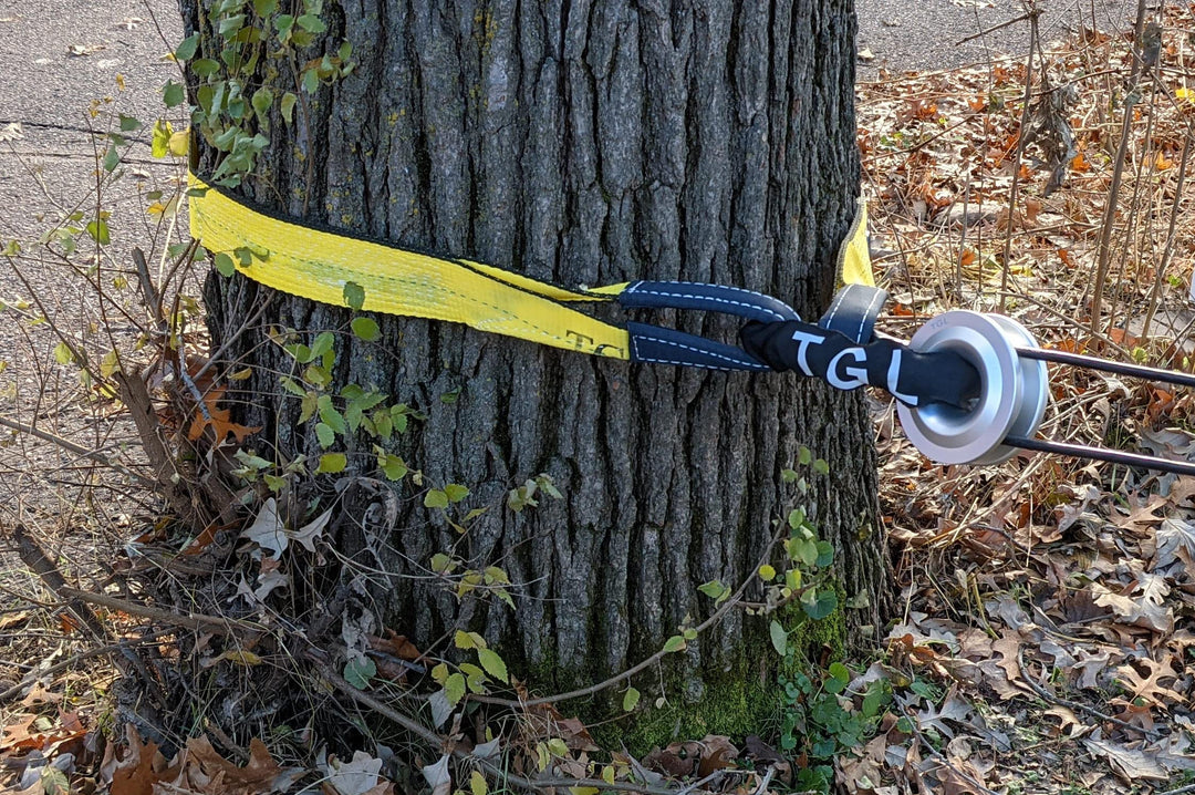 3 inch, 8 Foot Tree Saver, Winch Strap, Tow Strap 30,000 Pound Capacity Yellow
