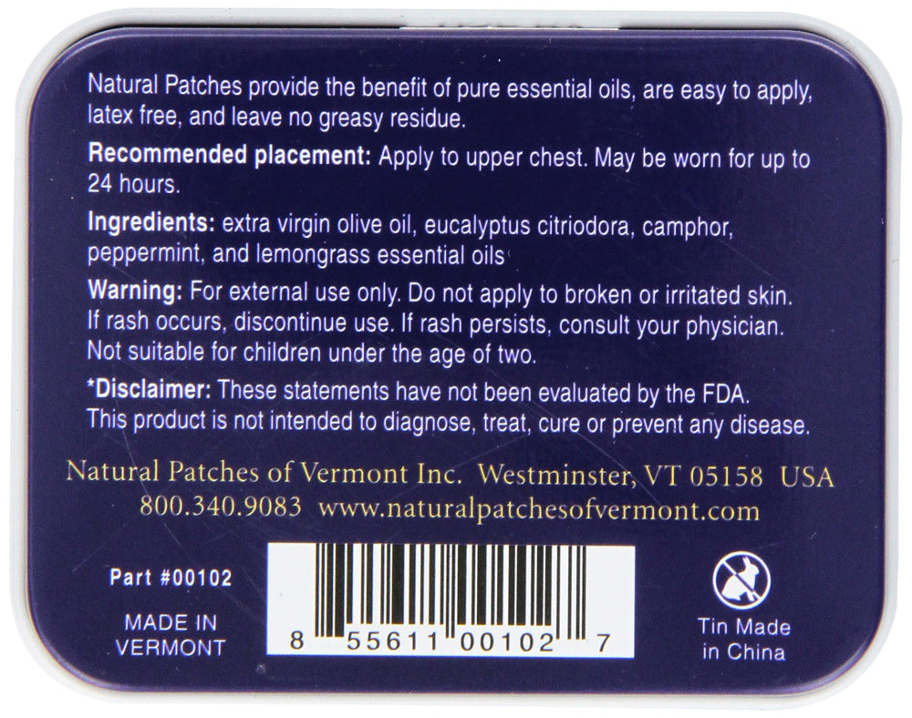 Natural Patches Of Vermont Eucalyptus Cough & Cold 