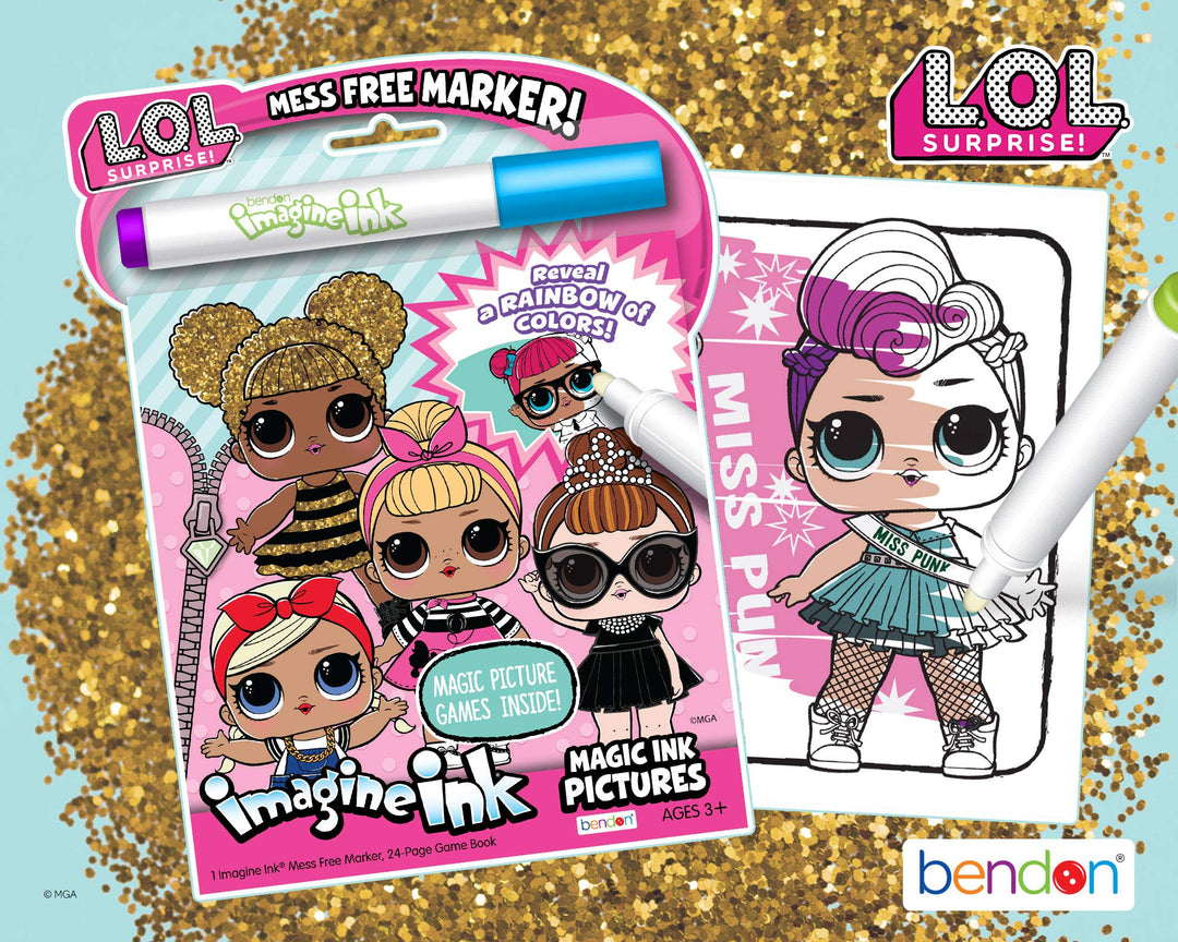 LOL Surprise 24-Page Imagine Ink Magic Pictures Activity Book