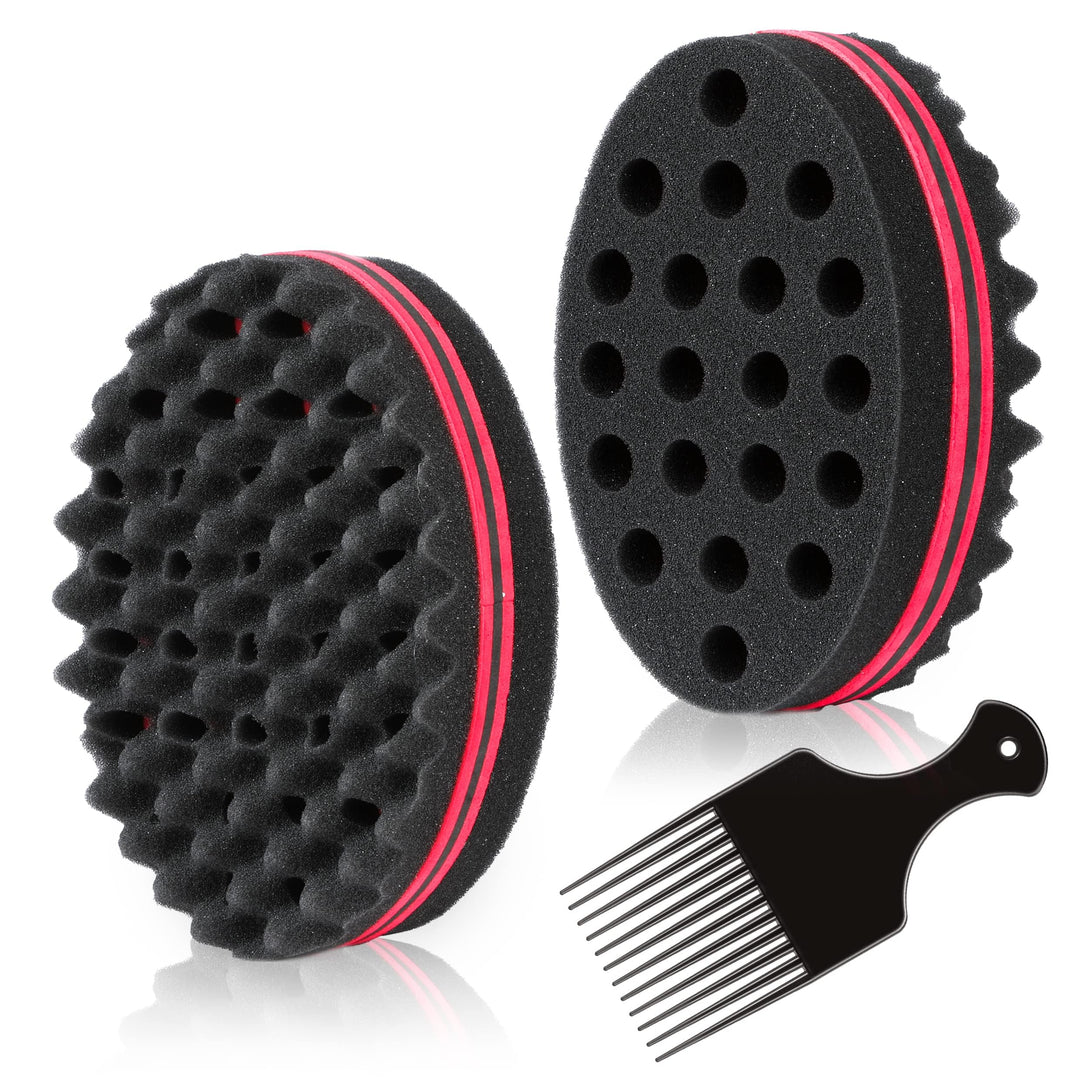 BIGEDDIE Big Holes Sponge for Hair, Twist Sponge, Magic Sponge Brush, Afro Hair Sponge for Curls with.
