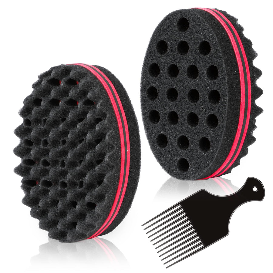 BIGEDDIE Big Holes Sponge for Hair, Twist Sponge, Magic Sponge Brush, Afro Hair Sponge for Curls with.