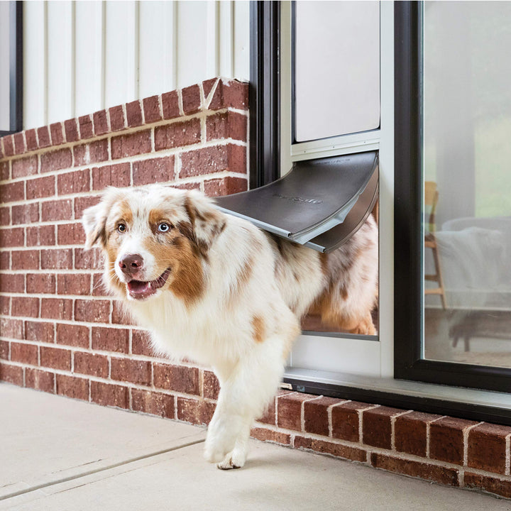 Extreme Weather Sliding Glass Pet Door - Easy to Install, Perfect for Rental Homes and Apartments - Adjustable Height 75 7/8 to 80 11/16 - Insert for Patio Sliding Glass Doors, Large Size