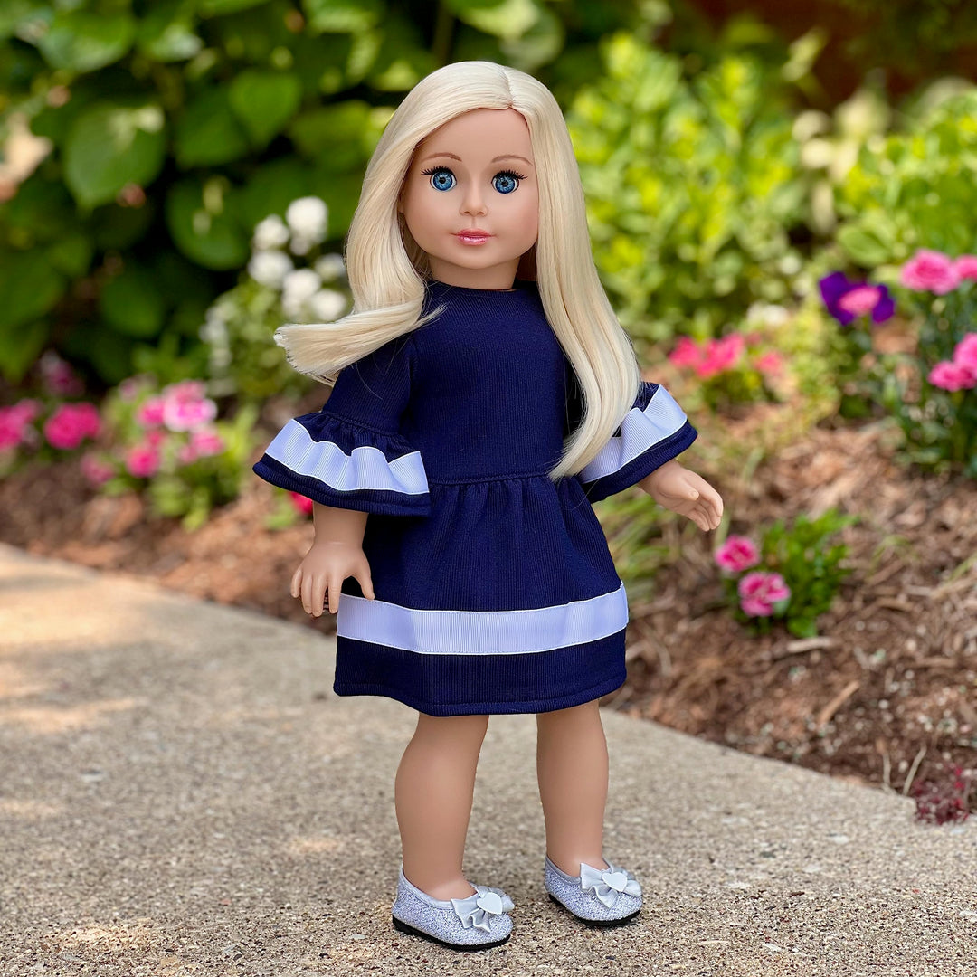 Navy Blue - 18 inch Doll Dress (Doll Not Included) (Sho