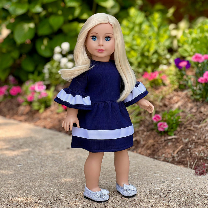 Navy Blue - 18 inch Doll Dress (Doll Not Included) (Sho