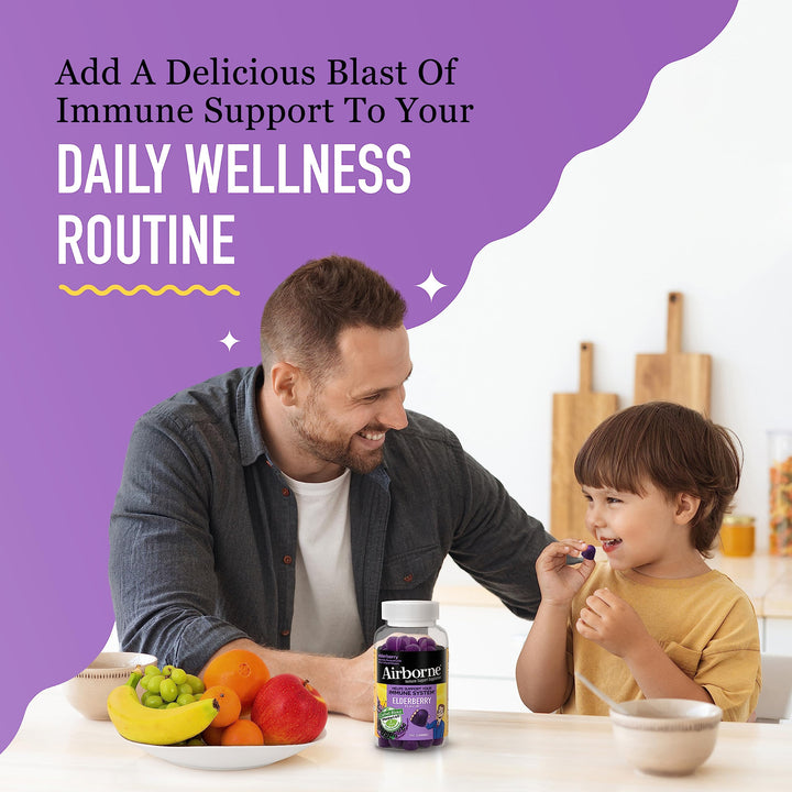 Elderberry + Zinc &amp; Vitamin C Gummies For Adults, Immune Support Vitamin D &amp; Zinc Gummies with Powerful Antioxidant Vitamins C D &amp; E - 130 Gummies, Elderberry Flavor