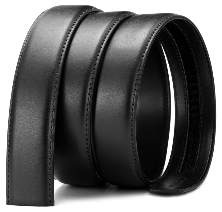 Ratchet Belt Replacement Strap 1 3/8”, Leather Belt Strap for 40MM Slide Click Buckle