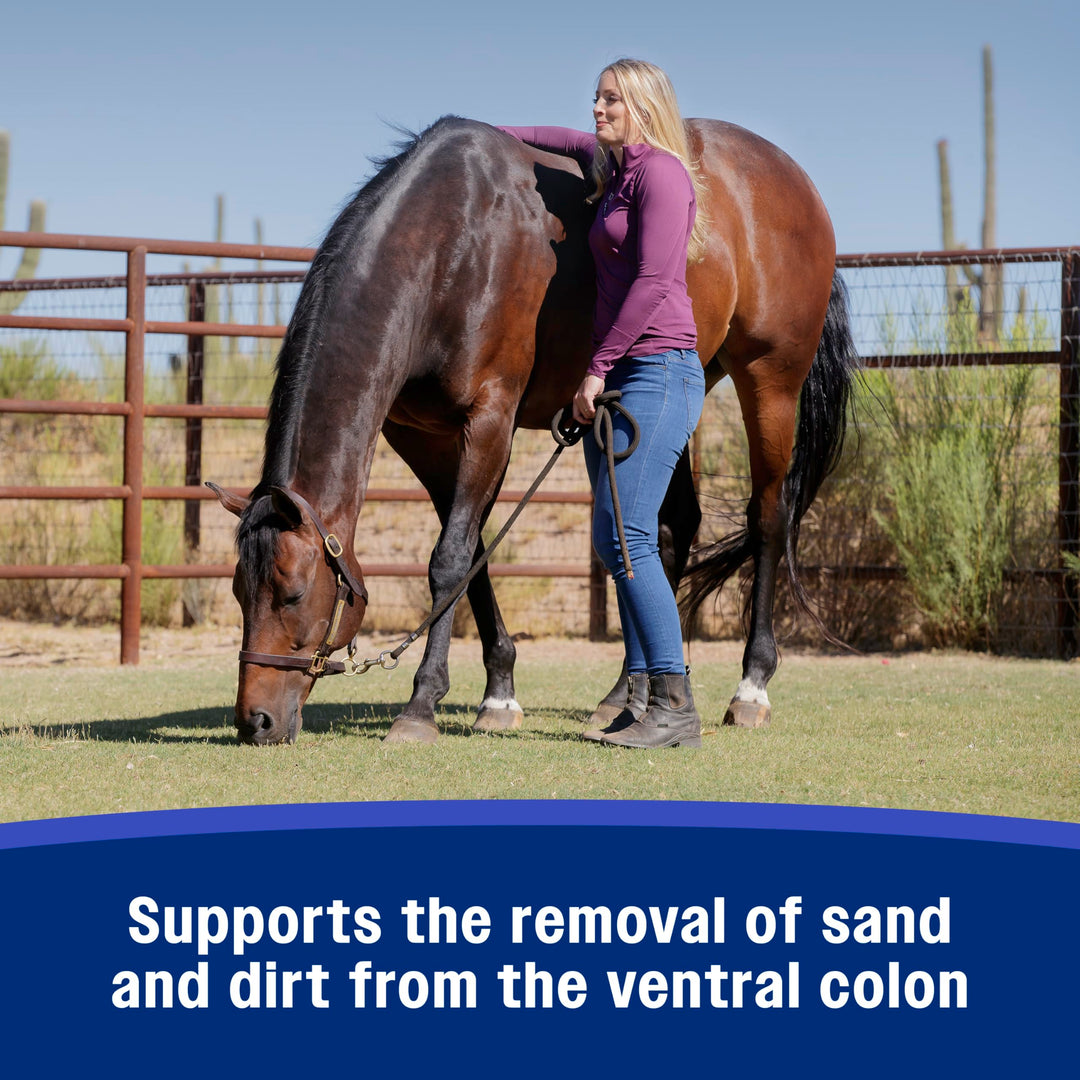Farnam SandClear Crumbles, Psyllium Digestive Health Supplement for Horses supports the removal of sand and dirt from the ventral colon, 3 lb., 9 day supply