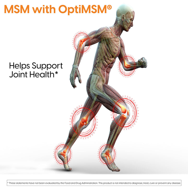 Doctor&#39;s Best MSM with OptiMSM, Non-GMO, Gluten Free, Joint Support, 1000 mg, 360 Caps