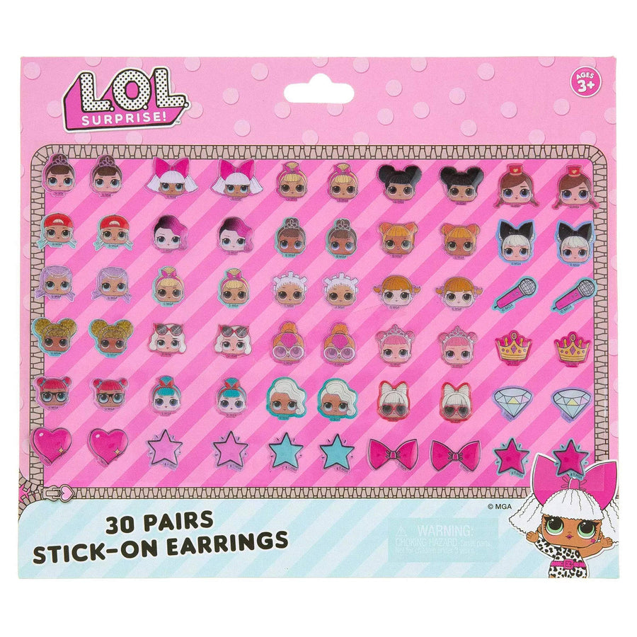 LOL Dolls Sticker Earrings (24 Pair) Earrings Stickers, Birthdays, Party Favor