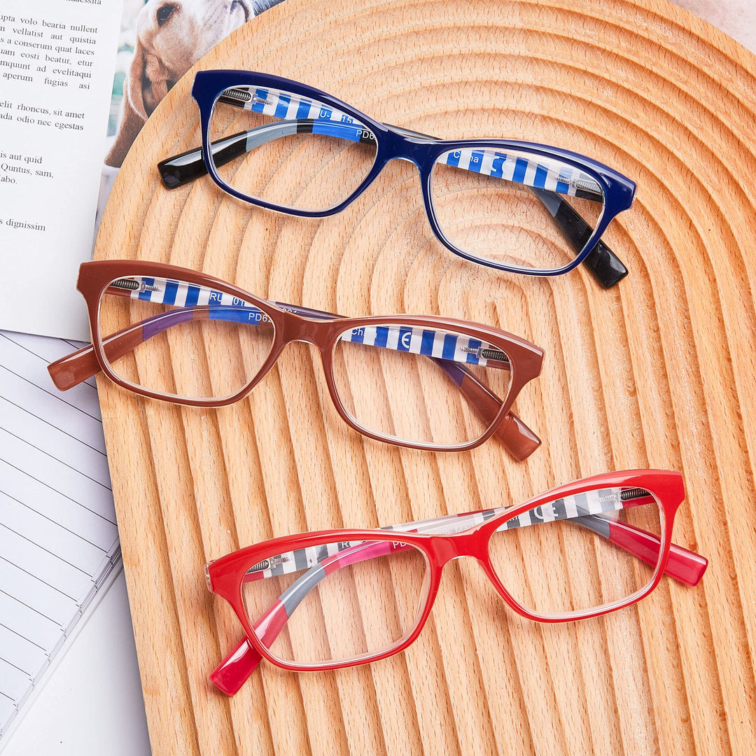 EYEGUARD 3 Pack Lightweight Reading Glasses for Women w
