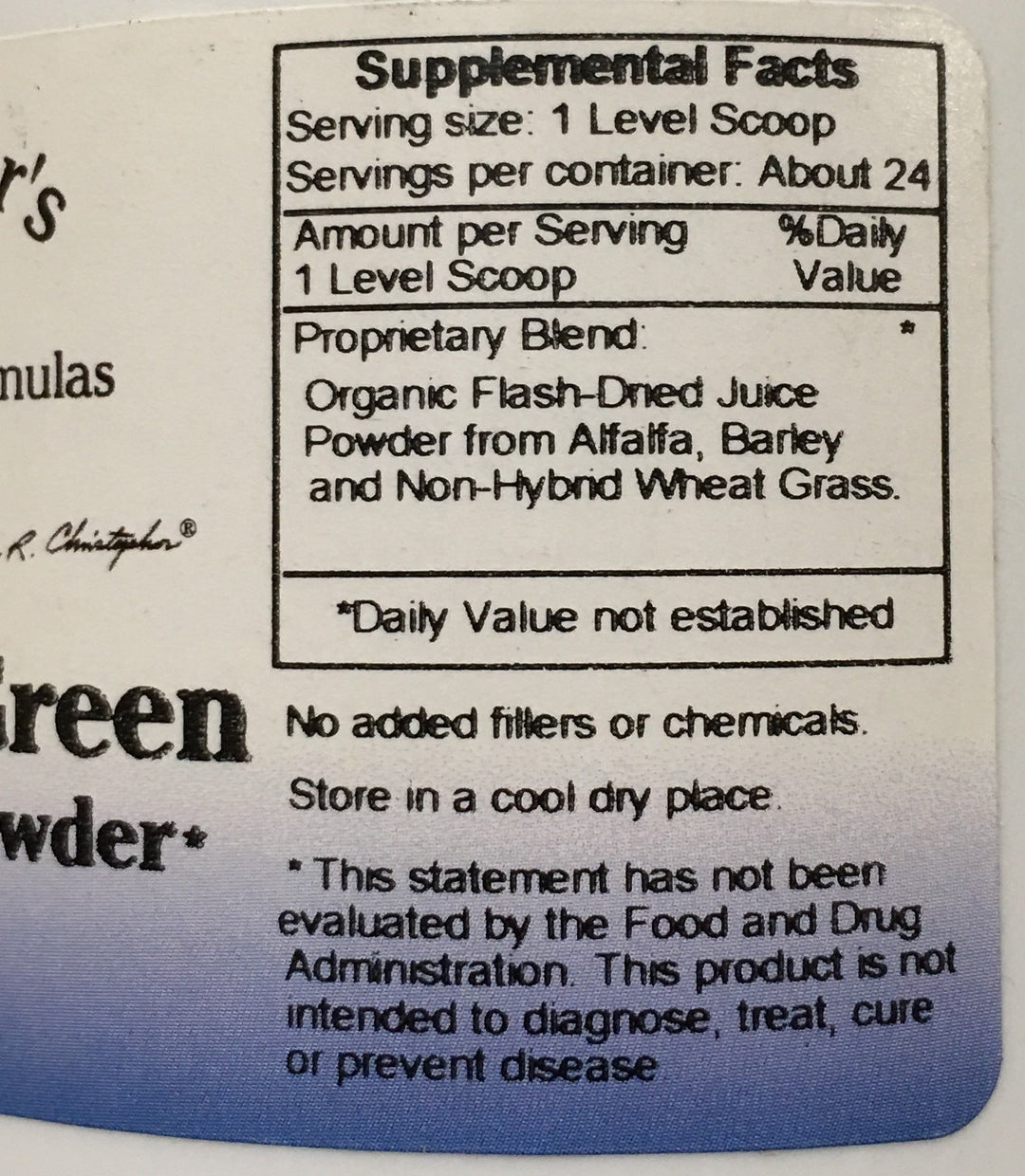 Dr. CHRISTOPHER&#39;S, Nourish Jurassic Green Powder - 4 oz