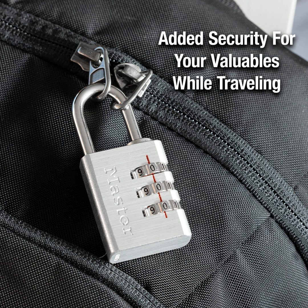 630D Set Your Own Combination Lock, Aluminum, 1-3/16 in. Wide