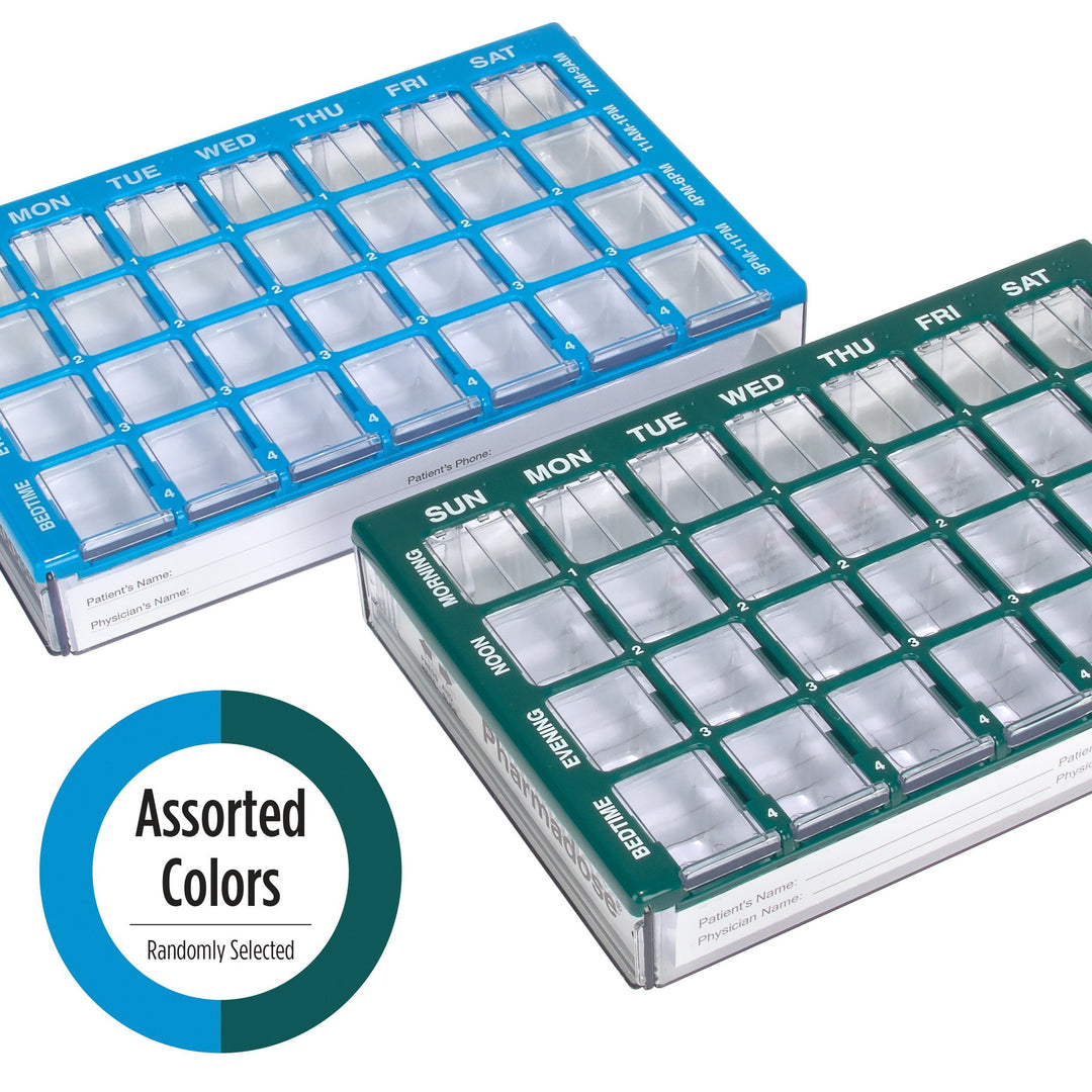 Ezy Dose Four-a-day Weekly Maxi-pharmadose Medication Organizer