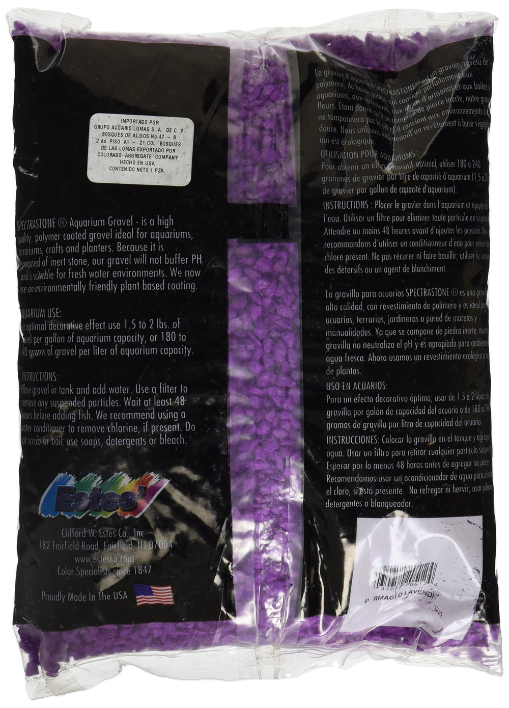Spectrastone Permaglo Lavender Aquarium Gravel for Fres