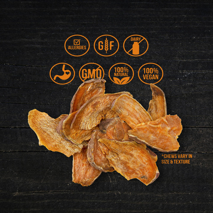Sweet Potato Chews 100% All-Natural Single Ingredient Dog Treats, 16 oz